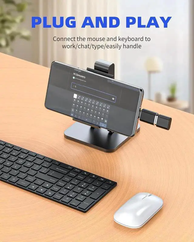 Alt view image 2 of 7 - USB-C OTG Adapter Type C Port Camera Dongle(2 Pack) Compatible for for iPhone 15 Pro Max Plus iPad 10Air4/5Mini6Pro 12.9 MacBook Converter Thunderbolt Accessories Mouse Adaptador