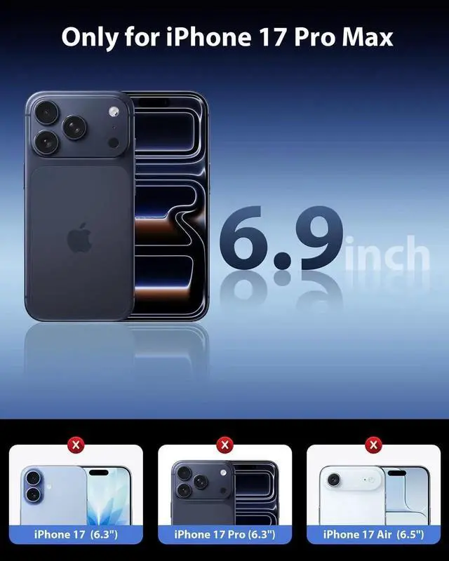 Alt view image 6 of 6 - for iPhone 17 Pro Max Case Clear [Not Yellowing] [Military-Grade Drop Protection] Protective Clear for 17 Pro Max Case with Shockproof Bumper 2025