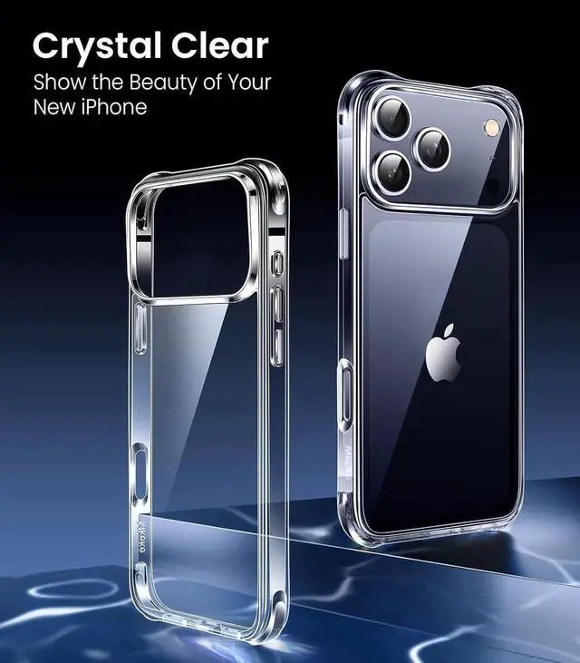 Alt view image 3 of 6 - for iPhone 17 Pro Max Case Clear [Not Yellowing] [Military-Grade Drop Protection] Protective Clear for 17 Pro Max Case with Shockproof Bumper 2025