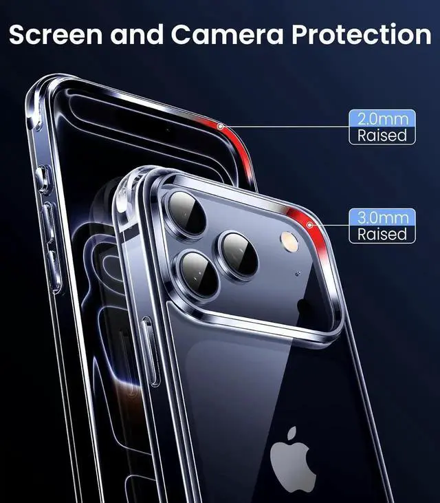 Alt view image 2 of 6 - for iPhone 17 Pro Max Case Clear [Not Yellowing] [Military-Grade Drop Protection] Protective Clear for 17 Pro Max Case with Shockproof Bumper 2025