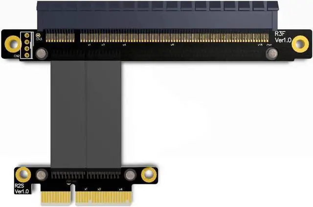 Alt view image 2 of 5 - JAENFONG ADT-LINK PCI Express PCIe 3.0 x4 to x16 Extension Cable 32G/BPS PCI-E 4X 16x GTX1080Ti Graphics SSD RAID Card Extender Conversion Cable (25CM)