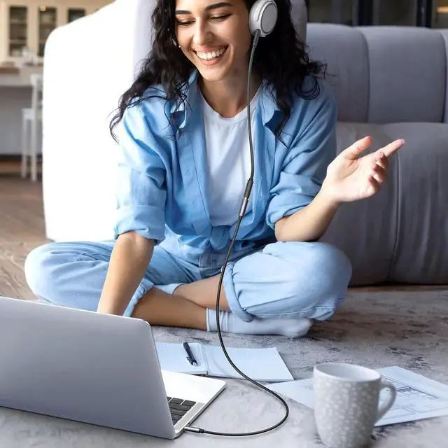 Alt view image 4 of 7 - Headphone Extension Cable 3.5mm Extension Gold Plated Aux Cable Audio Stereo Jack Male to Female TRS Cord Extender Compatible with iPhone iPad Phones Tablets Media Players 3.3FT