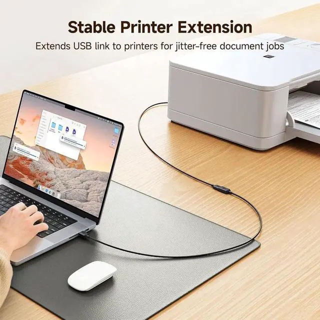 Alt view image 6 of 7 - 3-Pack USB Extension Cable - 6ft Male to Female USB Extender Cable USB2.0 Extension Cord 480Mbps Black