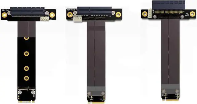 Alt view image 4 of 7 - JAENFONG ADT-LINK Riser PCIe X4 3.0 PCI-E 4X to M.2 NGFF NVMe M Key 2280 Riser Card Gen3.0 Cable M2 Key-M PCI-Express Extension Cord 32G/BPS (R42SF,10CM)