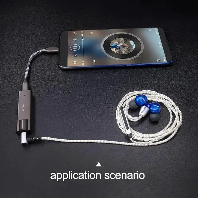 Alt view image 4 of 7 - DAC/OTG Cable - High-End DAC/Amplifier Adapter for Type C Headphones Compatible with FiiO K3 Khadas Tone 2 Pro to USB C Mobile