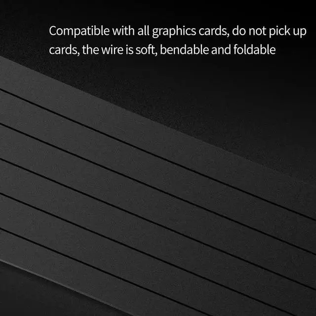 Alt view image 3 of 4 - JAENFONG GPU Riser Cable PCI-E 3.0 16x High Speed Flexible Extender Card Universal 90 Degree Adapter Support 3060 Graphic Card (Black,60cm)