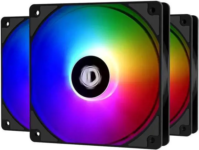 Alt view image 6 of 6 - ID-COOLING XF-12025-ARGB-TRIO 120mm Case Fan ARGB 3 Pack RGB Fans 5V 3-PIN Connector MB Sync Internal Fans Cable Management Silent Fan PWM Fan for CPU Cooler/Radiator/PC Chassis