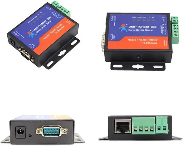 Alt view image 6 of 7 - JAENFONG USR-TCP232-306 Serial Port RS232/RS485/RS422 to TCP Converter with DHCP and Built-in Webpage with 5V 3A Power Supply (1PCS)
