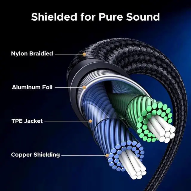 Alt view image 6 of 7 - USB C to Aux Type C to 3.5mm Audio Adapter Hi-Res 32bit/384KHz Stereo Cord Headphone Male Car Auxiliary Cable Compatible with iPhone 17 16 15 Pro Max Galaxy S25 S24 Ultra iPad Pixel 9 3.3FT