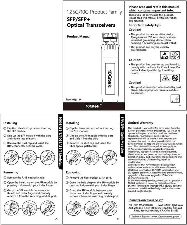 Alt view image 7 of 7 - 1.25G SFP Transceiver 1000Base-LX, 1310nm SMF, up to 10 km, for GLC-LH-SMD, Meraki MA-SFP-1GB-LX10, Ubiquiti UniFi, Fortinet, Mikrotik, D-Link, Netgear, TP-Link TL-SM311LS and More, Pack of 2