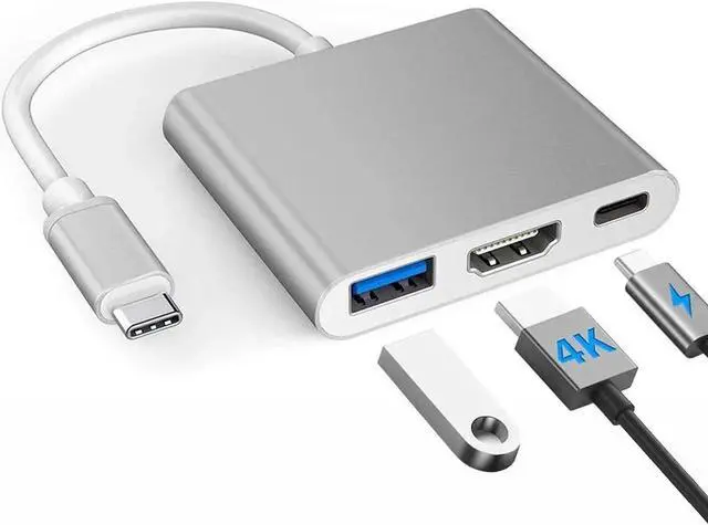 Main image of USB C to HDMI Multiport Adapter w/USB 3.0 & PD 100W Quick Charging Port -Thunderbolt 3 4K Digital AV Converter Type-C Hub for Mac MacBook Air XPS iPad Pro Galaxy S20 Dex Projector TV Monitor