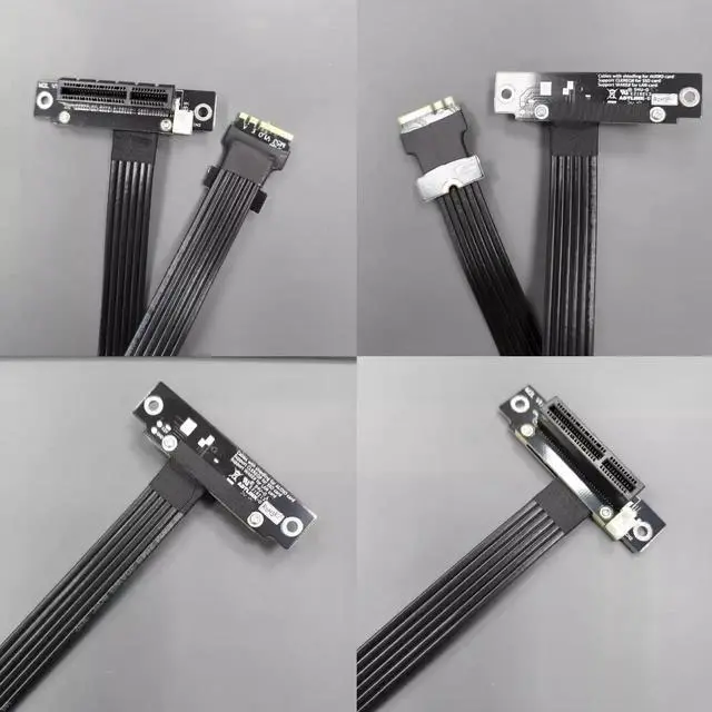 Alt view image 5 of 5 - JAENFONG ADT-Link M.2 Key A+E to PCIe 4.0 x4 Extension Flat Cable for x4 Audio Card/Wireless LAN Card to M.2 A.E Extender (M52JL, 40cm)
