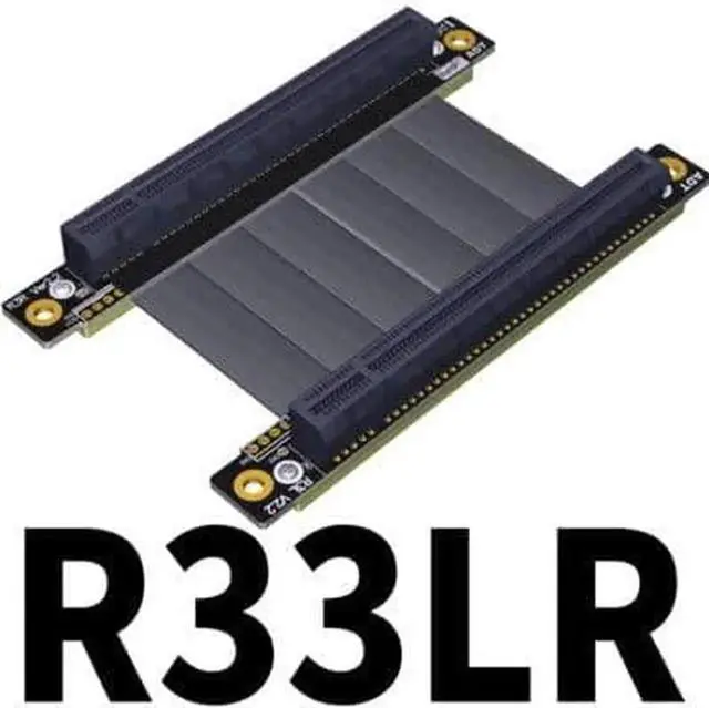 Alt view image 3 of 4 - JAENFONG ADT-LINK PCIE X16 Extension Line x16 Male to Female Pcie TX-TX Signal Direct Cable PCIe3.0x16 gen3 128G/bps High Speed Transmission (R33LR,10cm)