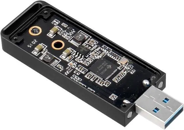 Alt view image 7 of 7 - JAENFONG M.2 2242 2230 SSD Enclosure M.2 PCIe NVME to USB3.1 Type-A Gen 2 Hard Disk External Enclosure for NVMe SSD (Black)