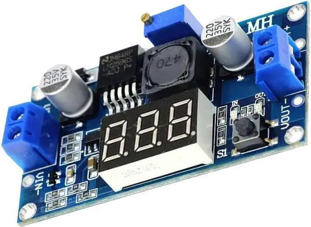 Alt view image 4 of 4 - JAENFONG LM2596 High Efficiency DC to DC Buck Step Down Power Converter Module DC/DC 2.5V-40V to 1.25V-35V 3A Adjustable Voltage Regulator with LED Voltmeter (1 PCS)