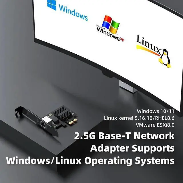 Alt view image 4 of 7 - 2.5Gb PCIe Network Card with Intel I226-V Chip 2.5GBase-T Network Adapter NIC PCIe 3.1 X1 PCI Express Gigabit Ethernet Card for Windows 10/11 Linux Kernel 5.16.18/RHEL8.6 VMware ESXi8.0