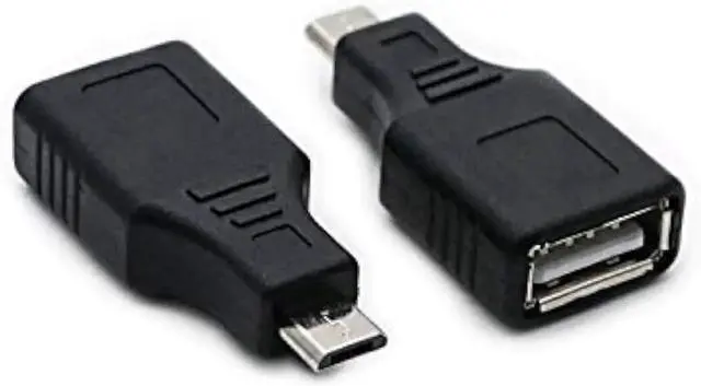 Main image of 2 Pack USB 2.0 Micro USB Male to Type A Female OTG Adapter Connector Converter Coupler