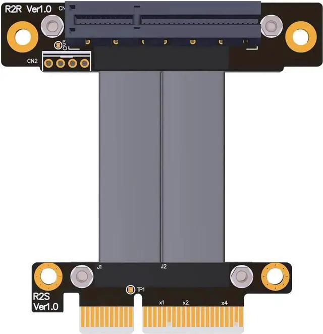 Alt view image 3 of 3 - JAENFONG ADT-Link PCIe 3.0 x4 Extension Cable 32G/BPS PCI Express 4X Graphic SSD RAID Extender Conversion Riser Card Vertical 270 R22SR (5CM)