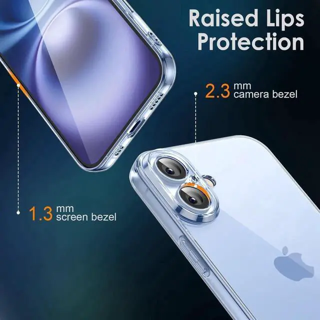 Alt view image 4 of 7 - Shamos Clear TPU Case for iPhone 17 with Camera Protection Ultra Slim Shockproof Anti-Yellowing Scratch-Resistant Wireless Charging Compatible Enhanced Grip (for iPhone 17)