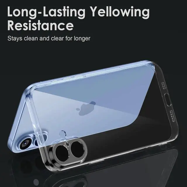 Alt view image 2 of 7 - Shamos Clear TPU Case for iPhone 17 with Camera Protection Ultra Slim Shockproof Anti-Yellowing Scratch-Resistant Wireless Charging Compatible Enhanced Grip (for iPhone 17)