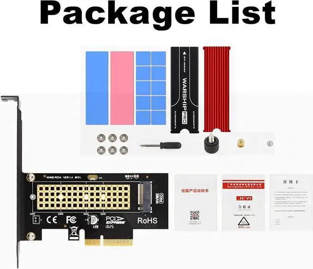 Alt view image 3 of 7 - JAENFONG JEYI SK4 Pro M.2 NVMe SSD NGFF to PCIE X4 Adapter M Key Interface Card Suppor PCI Express 3.0 x4 2230-2280 Size m.2 Full Speed