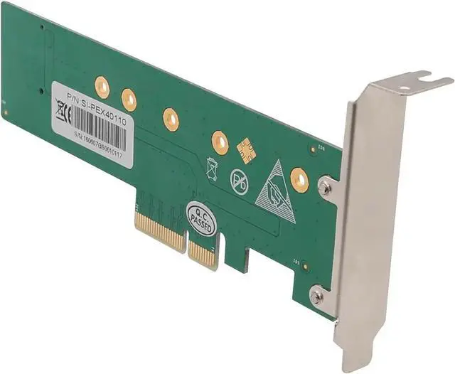 Alt view image 6 of 7 - JAENFONG I/O Crest M.2 NGFF PCIe SSD to PCI Express 3.0 x4 Host Adapter Card - Support M.2 M-Key PCIe (NVMe or AHCI) Type 22110, 2280, 2260, 2242