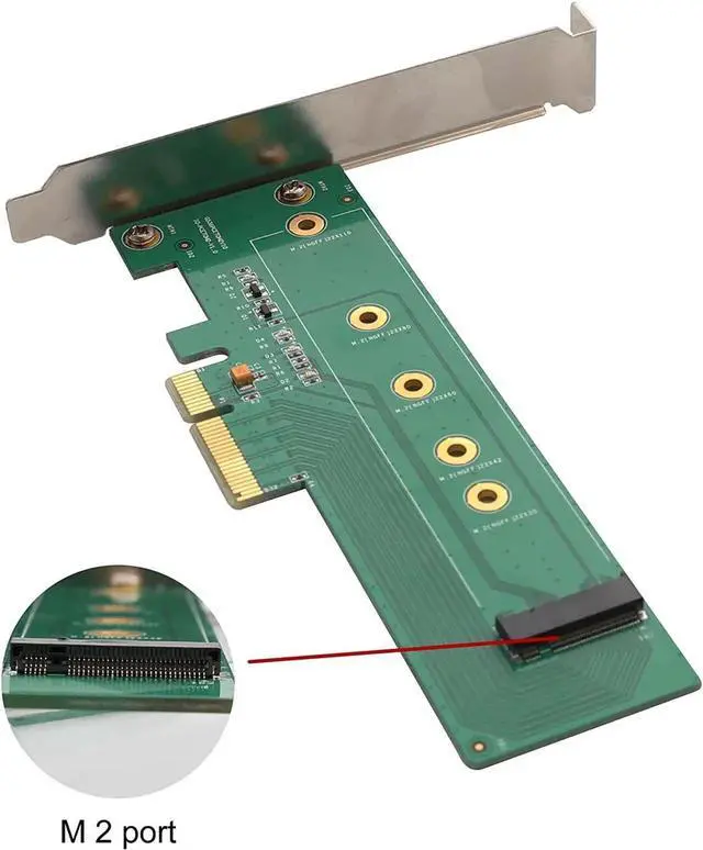 Alt view image 3 of 7 - JAENFONG I/O Crest M.2 NGFF PCIe SSD to PCI Express 3.0 x4 Host Adapter Card - Support M.2 M-Key PCIe (NVMe or AHCI) Type 22110, 2280, 2260, 2242