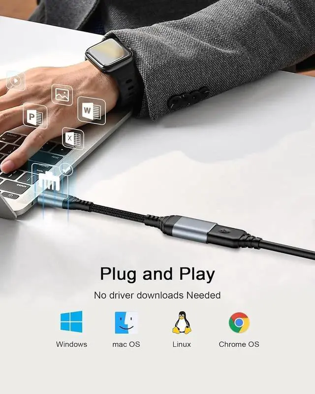 Alt view image 5 of 7 - USB C to USB 3.0 Adapert OTG Adapter for Android USB C Male to USB Female OTG Cable for iPhone 16 Pro Max/16 Plus/15 Pro iPad Air MacBook Pro Galaxy S25/S24/A35 5G and More