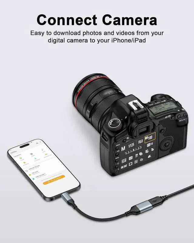 Alt view image 3 of 7 - USB C to USB 3.0 Adapert OTG Adapter for Android USB C Male to USB Female OTG Cable for iPhone 16 Pro Max/16 Plus/15 Pro iPad Air MacBook Pro Galaxy S25/S24/A35 5G and More