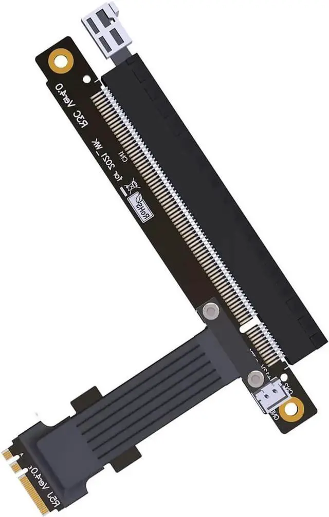 Alt view image 6 of 6 - JAENFONG PCI-e 4.0 M.2 WiFi A.E Key A+E to PCI-e x1/ x4/ x16 Slot Riser Extender Adapter Card Ribbon Gen4.0 PCIE Cable Wireless Network Card 8G/BPS (15cm,Pcie4.0 16x R53JC)