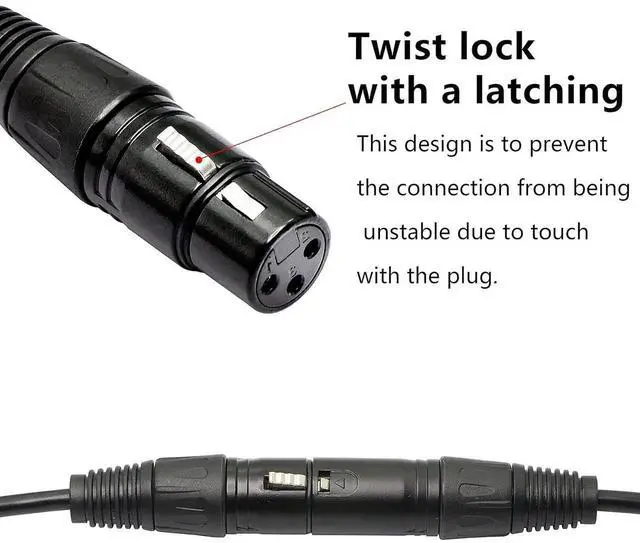 Alt view image 5 of 6 - 1 Pair XLR 3pin to RJ45 Female Adapter Cable XLR Male to RJ45 Network Connector Extension Cable Use Cat5 Ethernet for DMX-CON Controller Series-1.1Ft