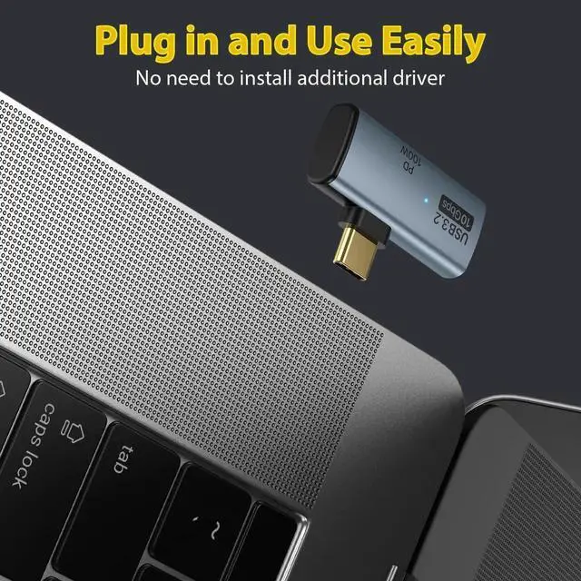 Alt view image 4 of 7 - 2 in 1 USB C to USB 3.2 Adapter with 100W Charging Port USB C Male to USB Female Adapter OTG Converter for iPhone 16/15 Series MacBook iPad and More Type C Devices Grey