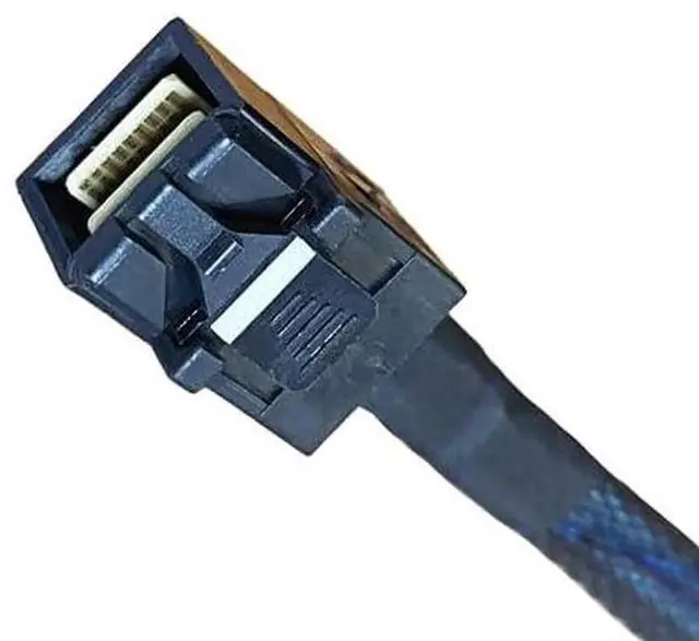 Alt view image 2 of 3 - JAENFONG MCIO x8 to 2*MiniSAS-HD X4, SFF-TA-1016 74 Pin to 2*SFF-8643 36Pin,PCIe Gen4 Mini Cooledge IO Cable,80CM