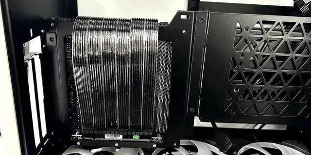 Alt view image 2 of 7 - JAENFONG ADT-Link PCIe 4.0x16 Graphics Card Extension Cable Dual Reverse Full Speed Stable Compatible for ITX A4 Chassis (M33JK-TU, 18cm)