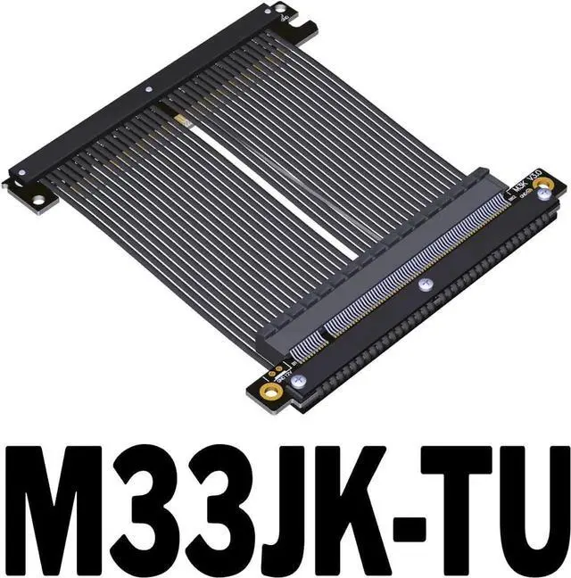 Alt view image 4 of 7 - JAENFONG ADT-Link PCIe 4.0x16 Graphics Card Extension Cable Dual Reverse Full Speed Stable Compatible for ITX A4 Chassis (M33JK-TU, 18cm)