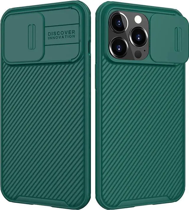 Main image of JAENFONG Nillkin CamShield Pro Compatible with iPhone 13 Pro Case with Slide Camera Cover Protection, Hard PC Back and Soft Silicone Edge Design for iPhone 13 Pro 5G Phone Case Green