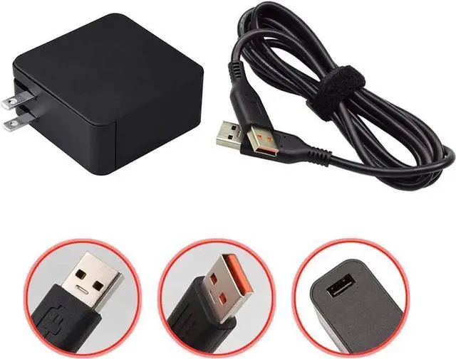 Alt view image 6 of 6 - JAENFONG 65W 20V 3.25A AC Charger for Yoga 700 700-11ISK 700-14ISK, Yoga 900 900-13ISK 900-13ISK2 Yoga 4 Pro 80MK 80UE 80QD 80QE Model Laptop Power Supply Adapter Cord