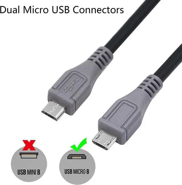 Alt view image 2 of 7 - USB Micro Male to Micro Male OTG Adapter Cable (1m)