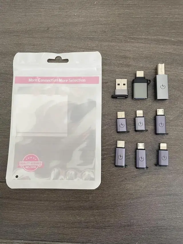 Alt view image 7 of 7 - USB C to Micro Adapter USB C to Micro Adapter Micro to USB C Adapter USB C to USB Adapter USB to USB C Adapter USB C to USB B Adapter 9 Stck.