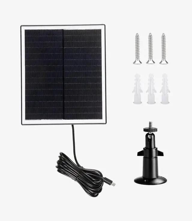 Alt view image 7 of 7 - Solar Charger DIY Battery Solar Panel 6W 5V IP65 Waterproof with Micro USB Cable for Outdoor CCTV Surveillance Cameras