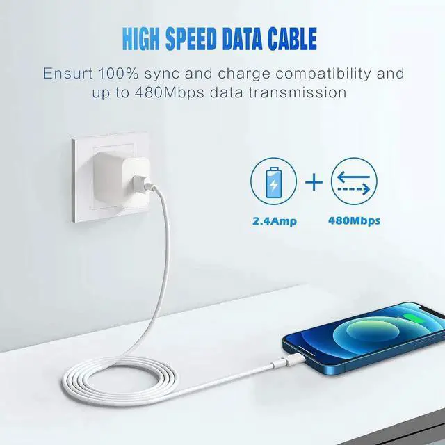 Alt view image 4 of 6 - iPhone Charger 3Pack MFi Certified Lightning Cable 6FT Compatible with iPhone 12 Mini Pro Max SE 11 Xs Max XR X 8 7 6 Plus 5S iPad Pro Airpods