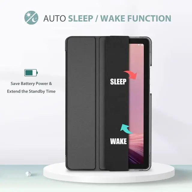 Alt view image 3 of 7 - for Tab M9 Case 9 Inch 2023 / Tablet Nook 9 (2024) Slim Stand Hard Back Shell Protective Smart Cover Case for Tab M9 9 /Nook 9 -Black