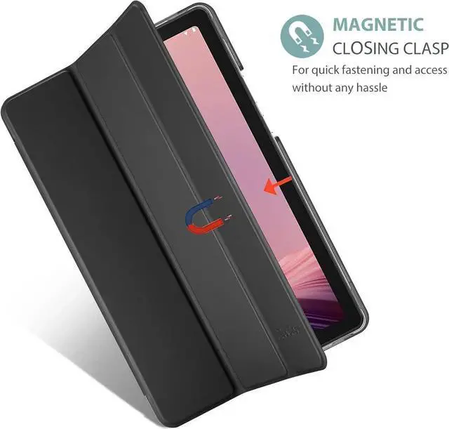 Alt view image 4 of 7 - for Tab M9 Case 9 Inch 2023 / Tablet Nook 9 (2024) Slim Stand Hard Back Shell Protective Smart Cover Case for Tab M9 9 /Nook 9 -Black