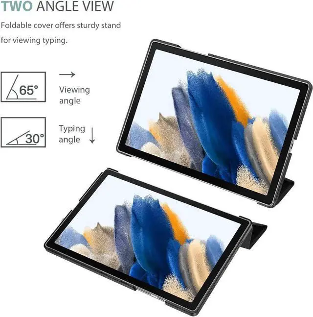 Alt view image 7 of 7 - Smart Case for Galaxy Tab A8 10.5 Slim Stand Hard Back Shell Protective Smart Cover Case for Galaxy Tab A8 10.5 Inch 2022 SM-X200 X205 X207 -Black