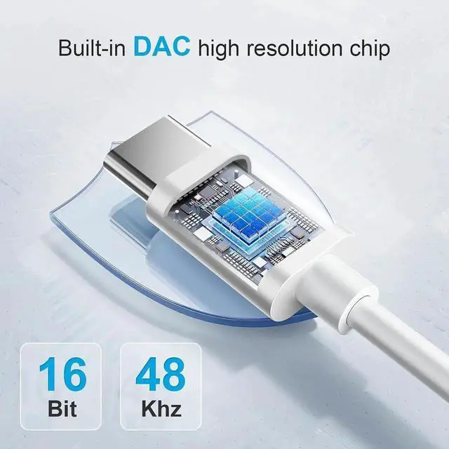 Alt view image 4 of 7 - 4PCS Type USB C to 3.5mm Female Headphone Jack Adapter USB Type C to Aux Audio Dongle Cable Cord Compatible with S20/S20+/S20 Ultra Pixel 4/+ 4XL and More USB C Devices