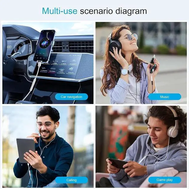 Alt view image 7 of 7 - 4PCS Type USB C to 3.5mm Female Headphone Jack Adapter USB Type C to Aux Audio Dongle Cable Cord Compatible with S20/S20+/S20 Ultra Pixel 4/+ 4XL and More USB C Devices