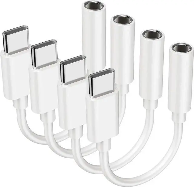 Main image of 4PCS Type USB C to 3.5mm Female Headphone Jack Adapter USB Type C to Aux Audio Dongle Cable Cord Compatible with S20/S20+/S20 Ultra Pixel 4/+ 4XL and More USB C Devices