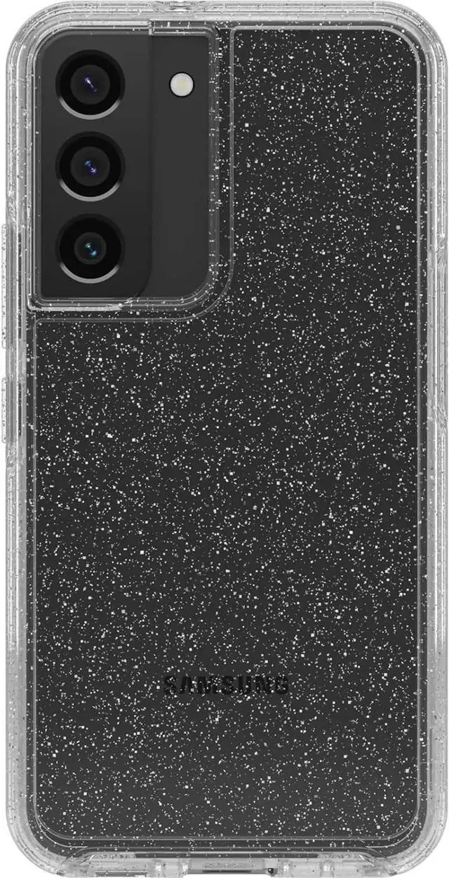 Alt view image 5 of 6 - Galaxy S22 Symmetry Series Case - STARDUST (GLITTER/CLEAR) Ultra-Sleek Wireless Charging Compatible Raised Edges Protect Camera & Screen