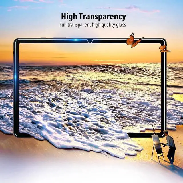 Alt view image 6 of 7 - Case for Galaxy Tab A9+ Plus 11 Inch 2023 (SM-X210/X216/X218) with Screen Protector Foldable Stand Slim Protective Case Auto Screen On/Off Black