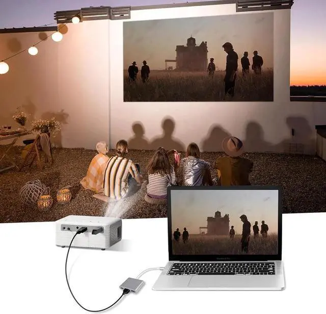 Alt view image 5 of 6 - USB C to HDMI Adapter Type C to 4K HDMI Multiport with 3 in 1 USBC Output USB3.0 and USB C Charging Digital AV Adapter for TV and Projector